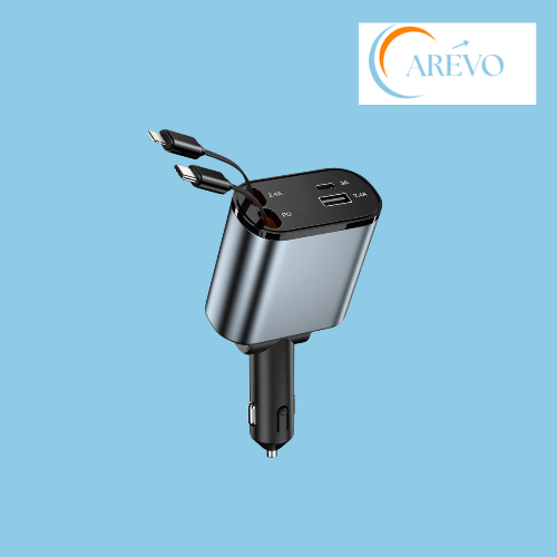 Chargeur rapide 4-en-1 pour voiture, Le compagnon idéal pour vos trajets!