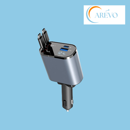 Chargeur rapide 4-en-1 pour voiture, Le compagnon idéal pour vos trajets!